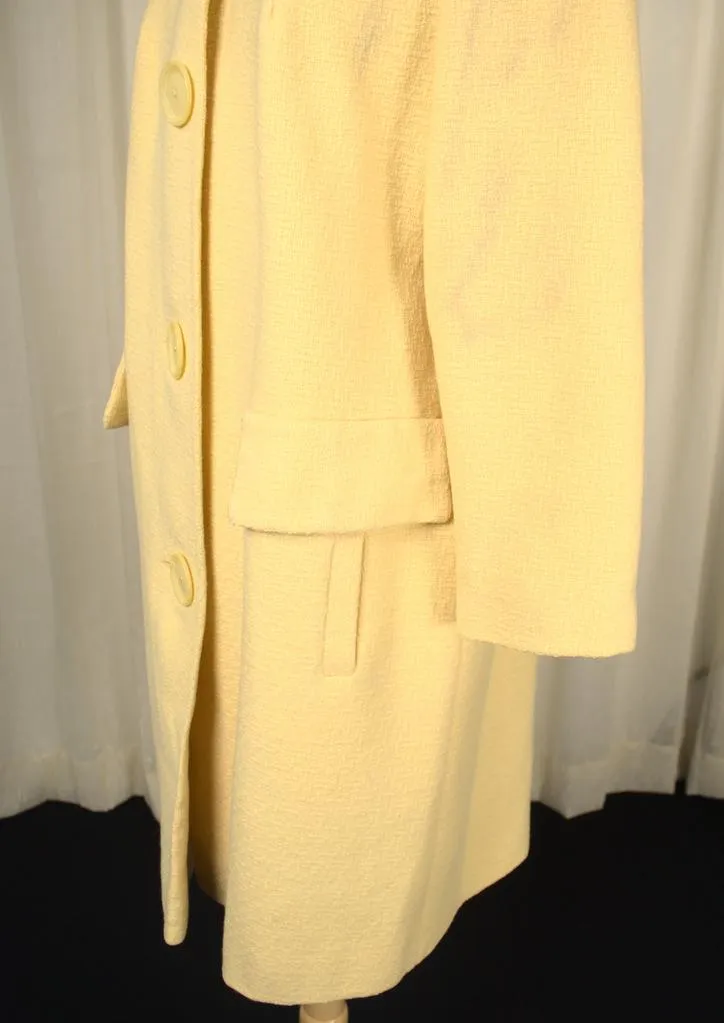 1960s Yellow Big Button Coat