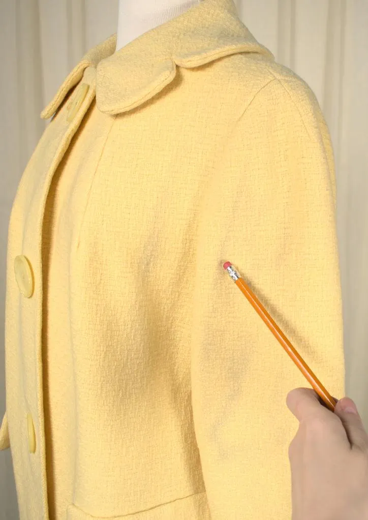 1960s Yellow Big Button Coat