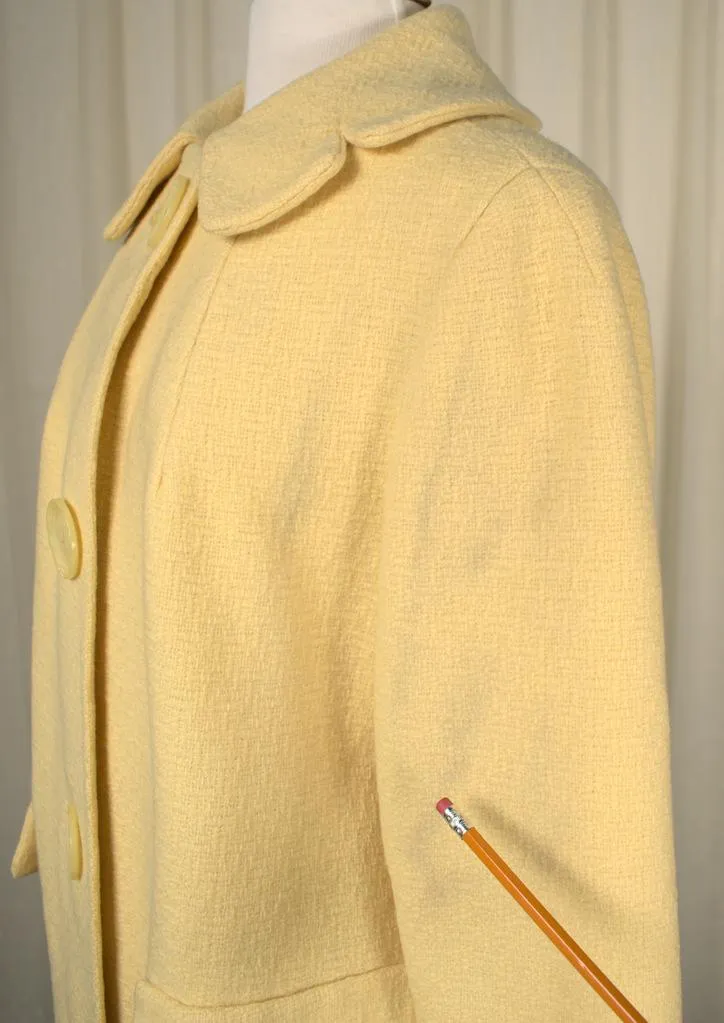 1960s Yellow Big Button Coat