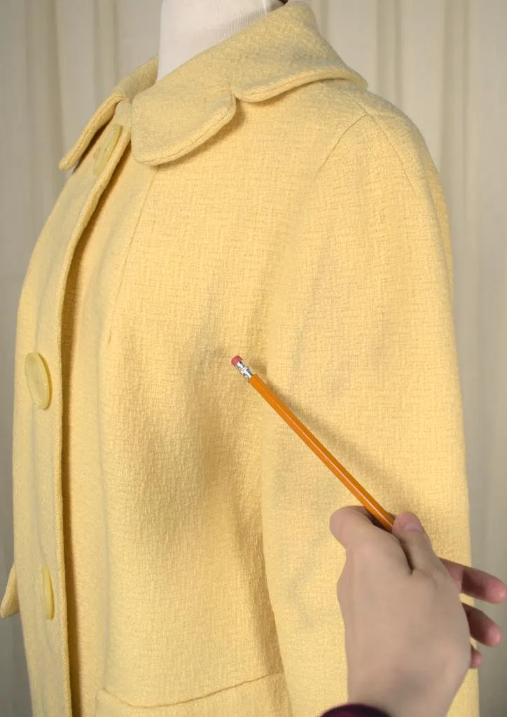1960s Yellow Big Button Coat