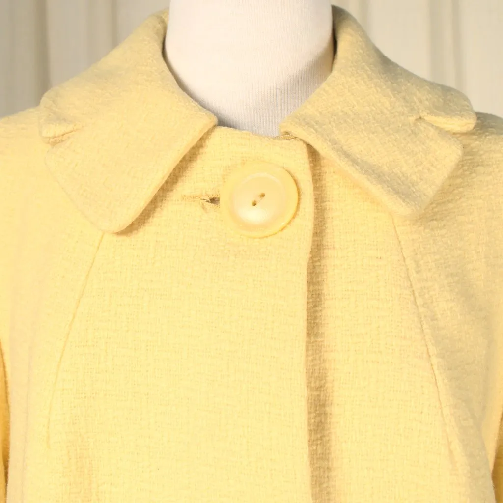 1960s Yellow Big Button Coat