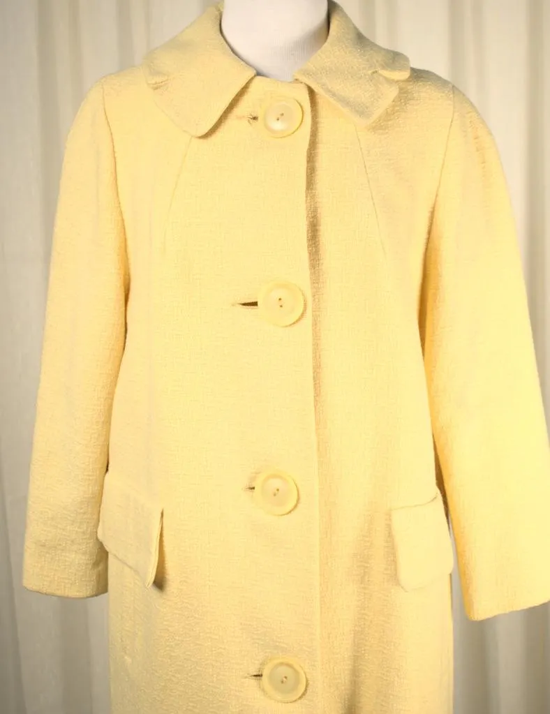 1960s Yellow Big Button Coat