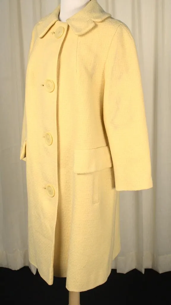 1960s Yellow Big Button Coat