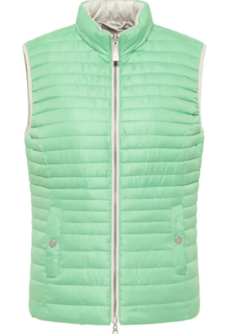 Barbara Lebek Womens reversible gilet - green