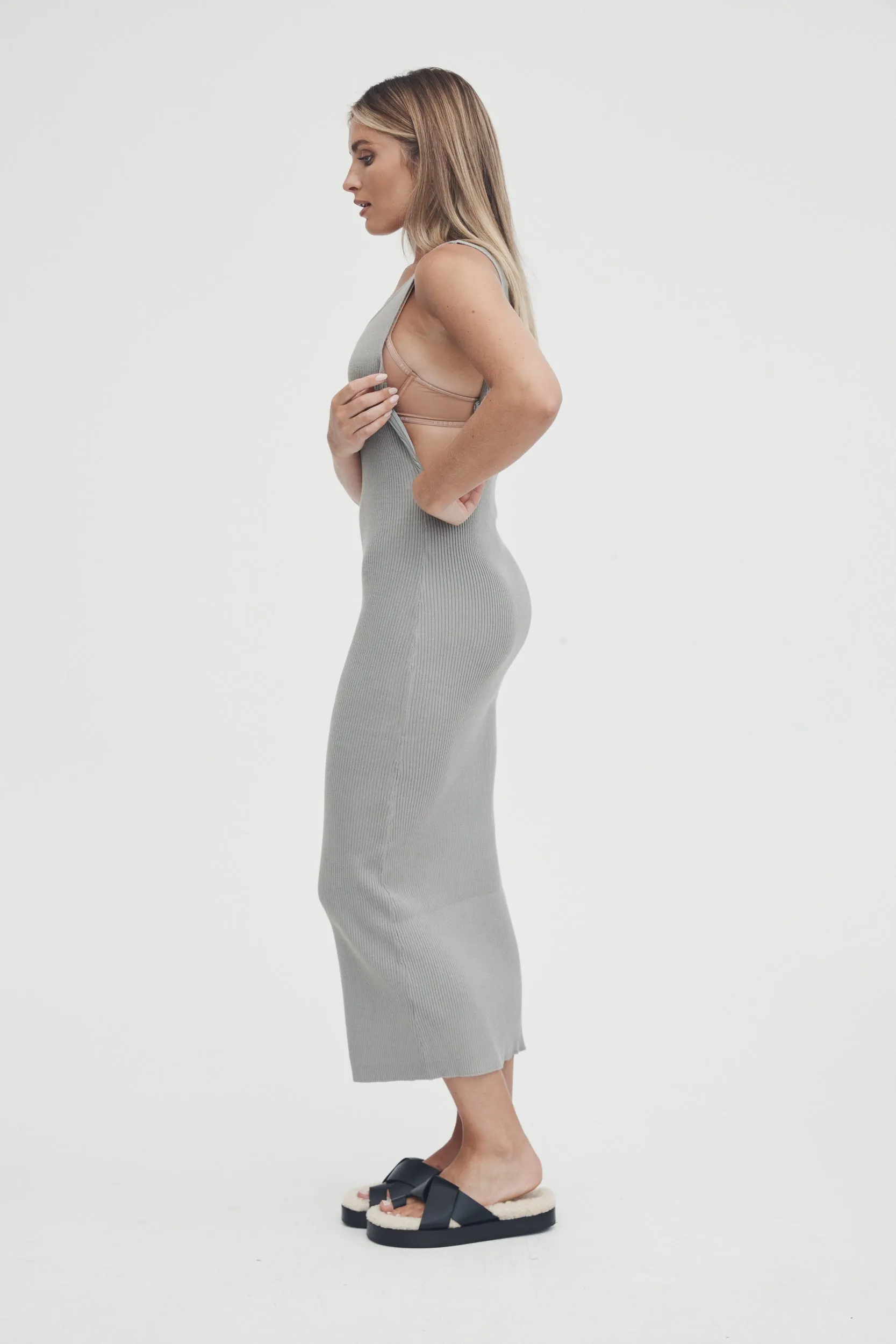 Coastline Knit Dress II (Washed Sage) - FINAL SALE