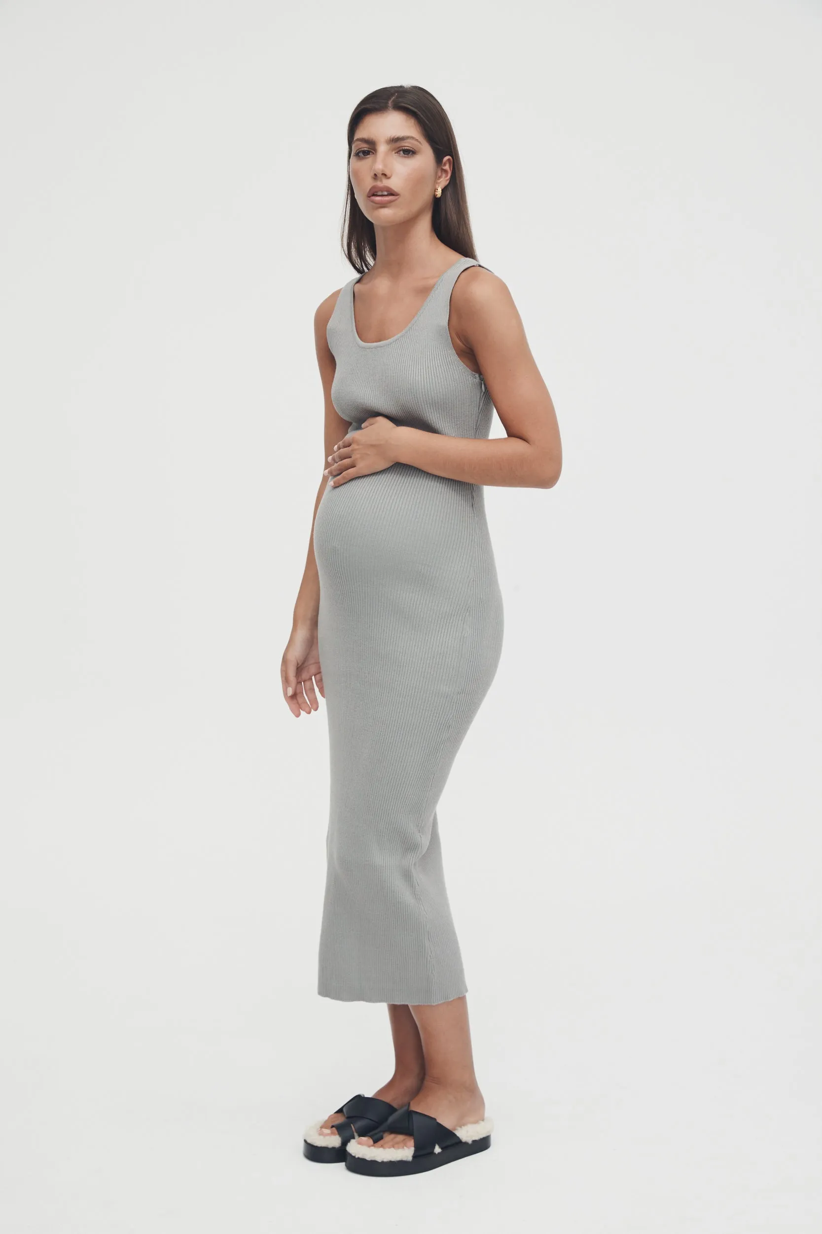 Coastline Knit Dress II (Washed Sage) - FINAL SALE