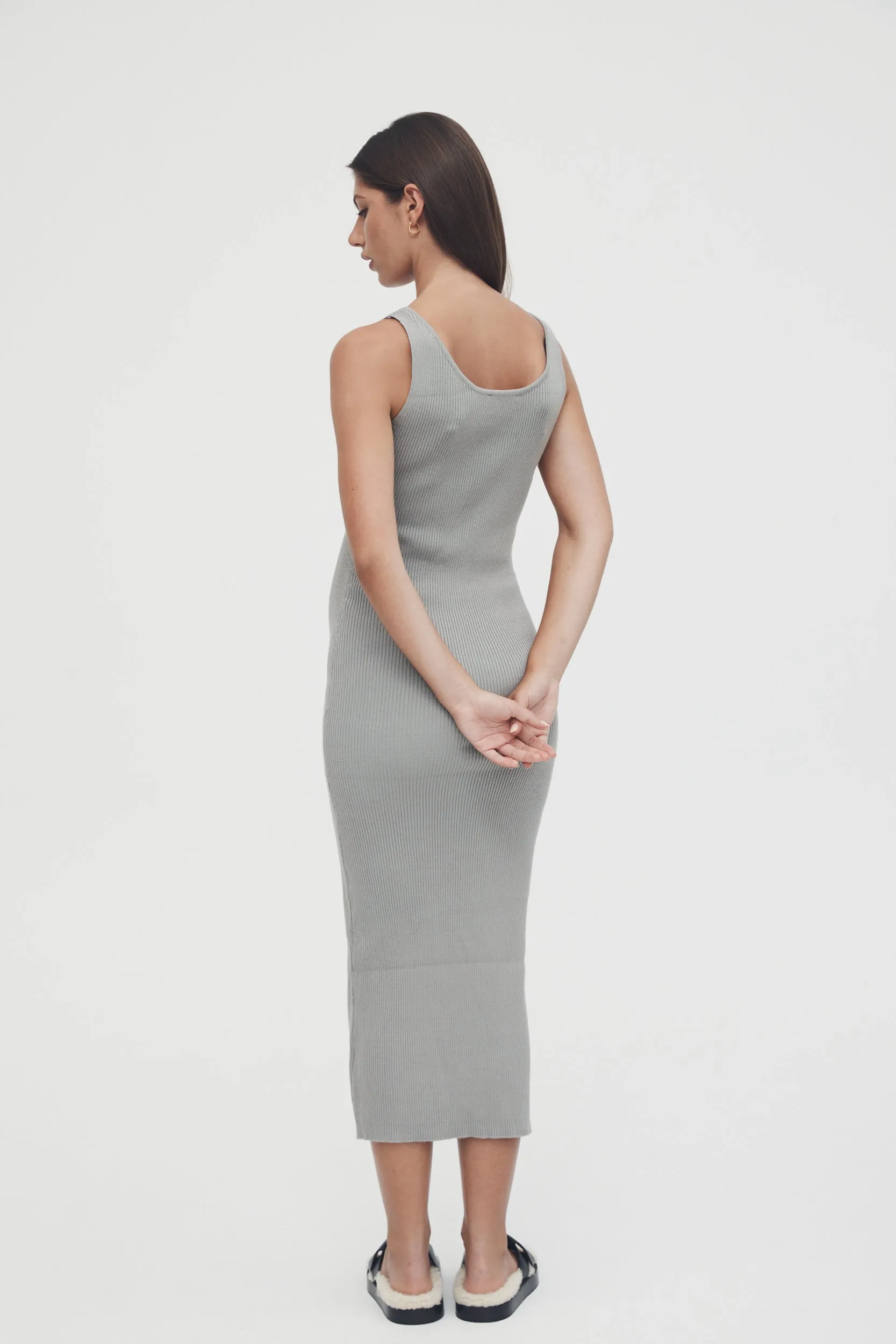 Coastline Knit Dress II (Washed Sage) - FINAL SALE