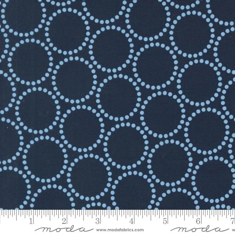 Moda Love Letter Bracelet Dots Peacoat Fabric