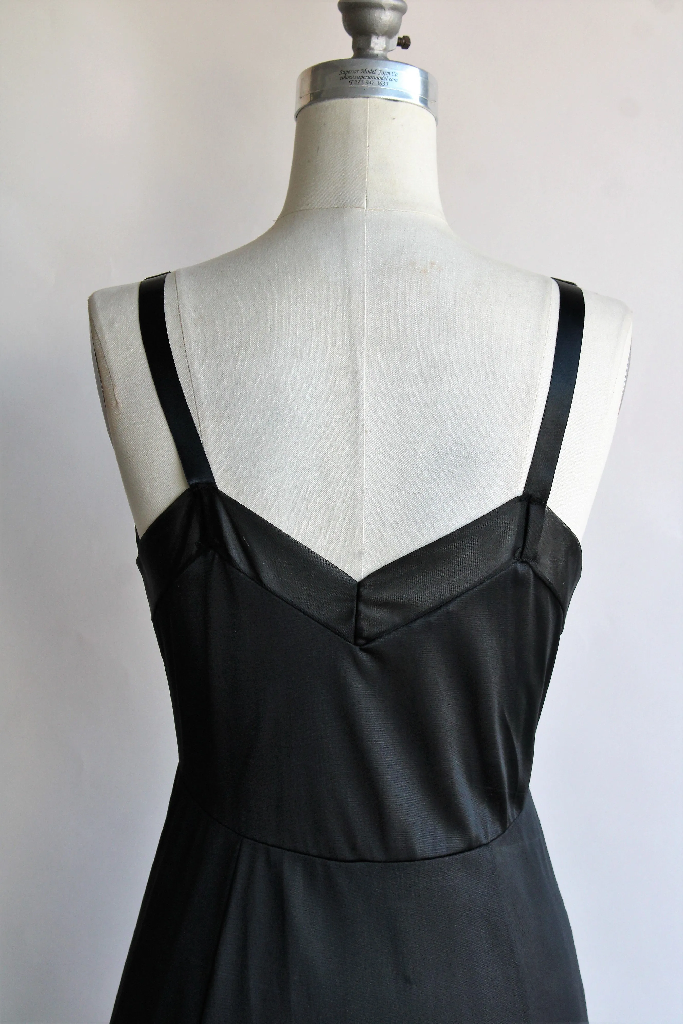 Vintage 1960s Black Full Slip by Penneys, Adonna