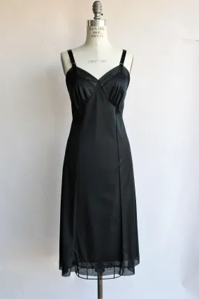 Vintage 1960s Black Full Slip by Penneys, Adonna